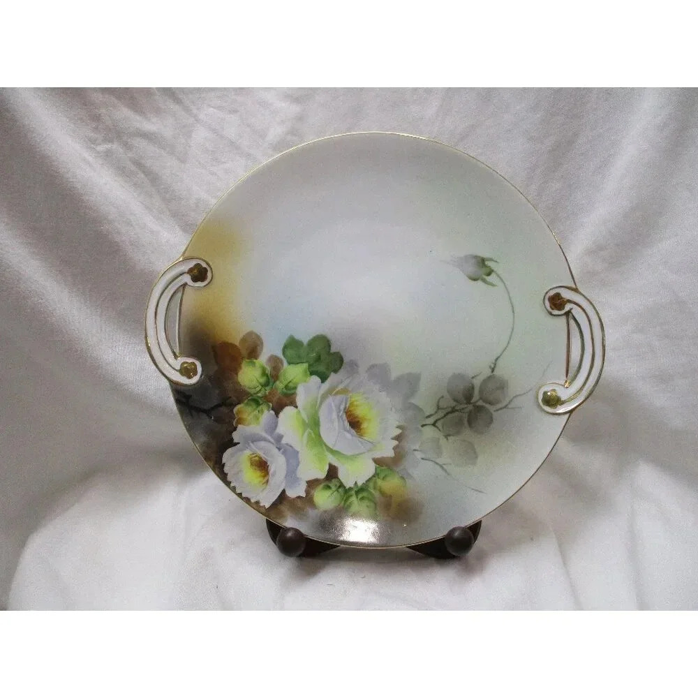 Dessert‎ Plates, Cake Plates, White Flowered made in Japan